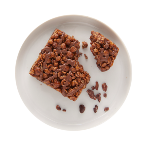 Carré croustillant au chocolat Ideal Protein, montrant une texture croquante et appétissante, idéal pour une collation saine et riche en protéines.