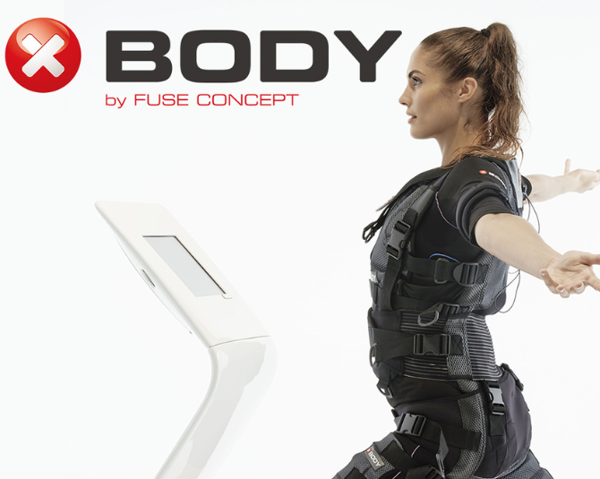 Image d'une femme portant un éuquipement de X-Body Electrofitness